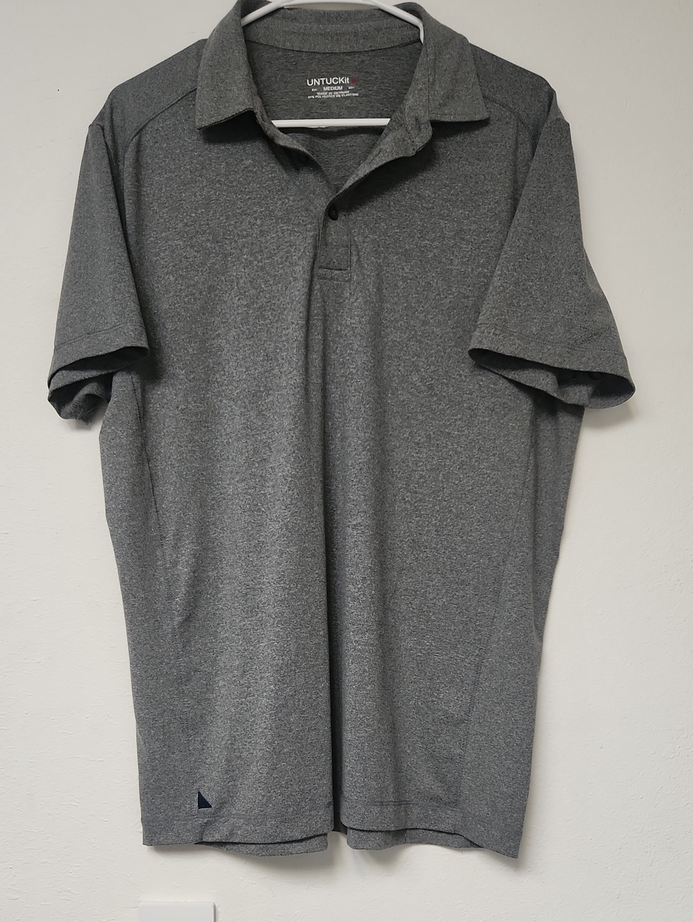 UNTUCKit Men's Dark Gray Heather Polo